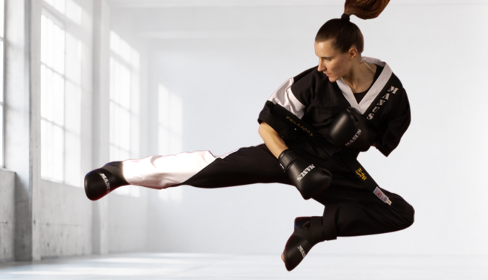 Kickboxerin in Aktion
